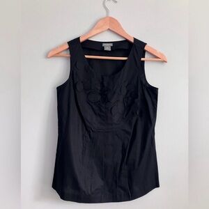 Ann Taylor Petites- Black Sleeveless Blouse